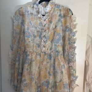 Miss Rosier floral butterfly mini dress